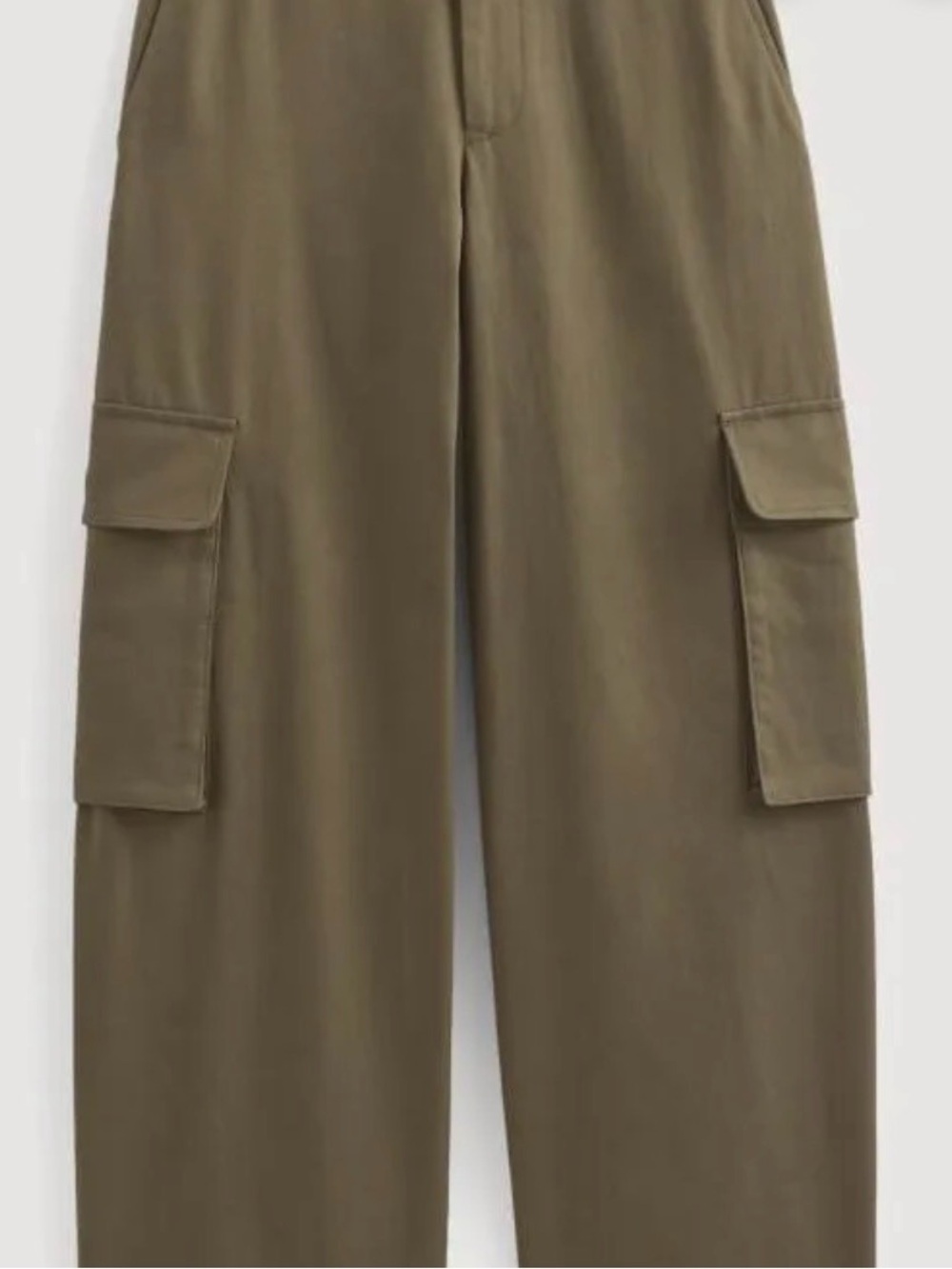 Everlane Taupe Wide-Leg Cargo Pants